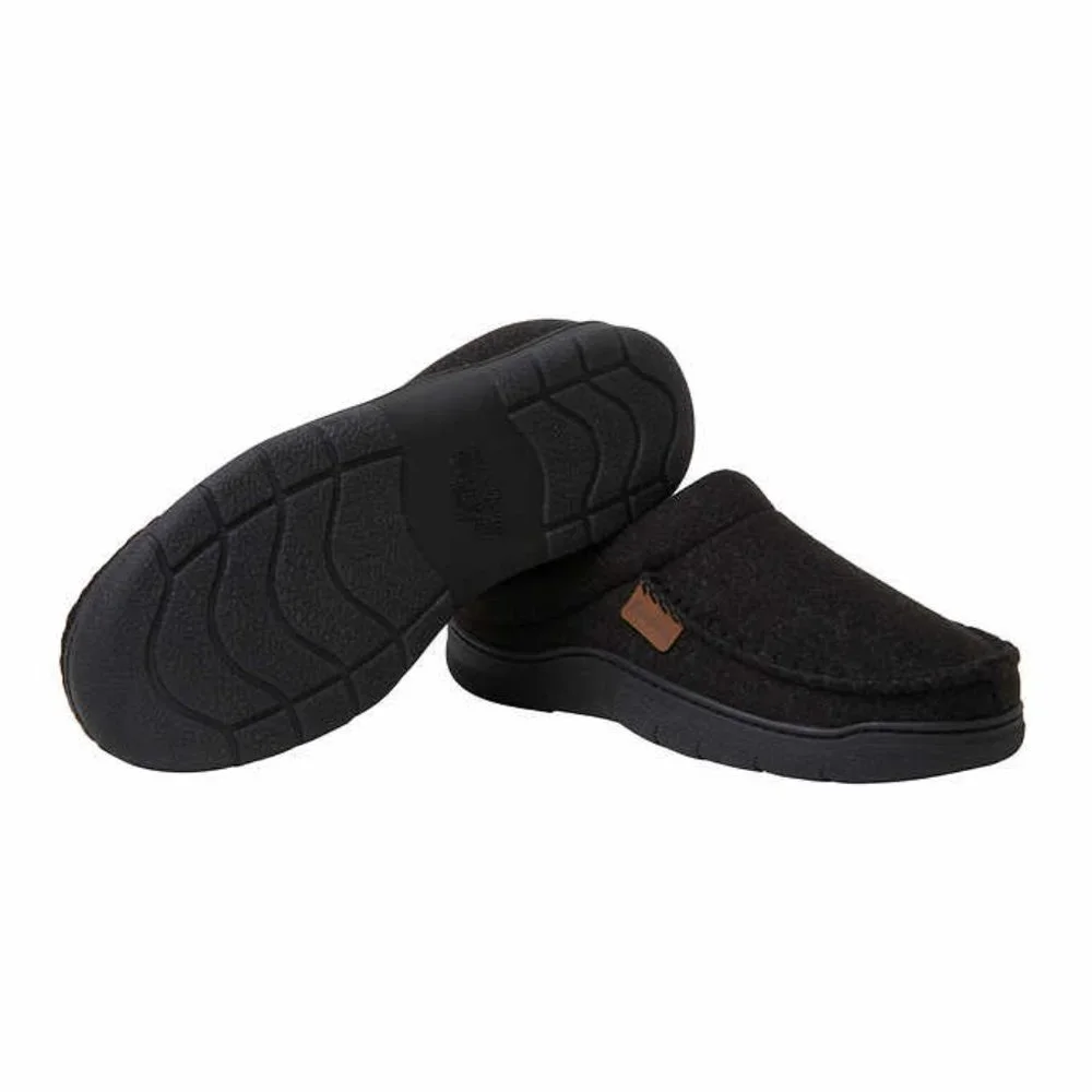 DEARFOAM Mens House Slippers Shoes 7/8 Brand New Black small NIB